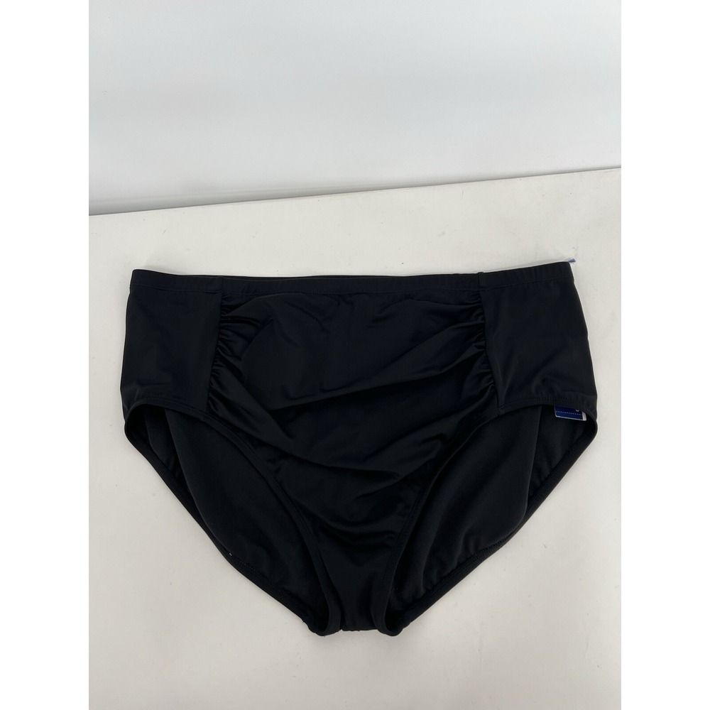 Sonnet‎ Shores Womens Swim Bottoms Black Full Coverage Size 22W NWT Org $58